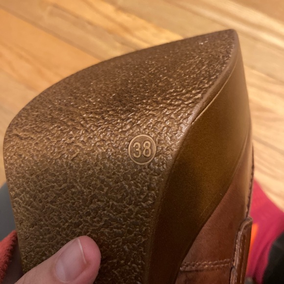 FREE PEOPLE Zoe Brown Platform Loafers SZ. 38 - Picture 9 of 9